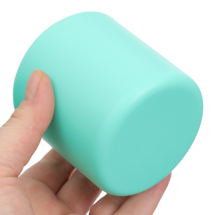 Стакан детский силиконовый 200 мл Крошка Я, 7,1х7,2см, бирюзовый