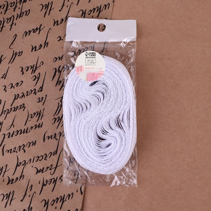 Кружево капроновое, 22 мм &times; 10 &plusmn; 1 м, цвет белый