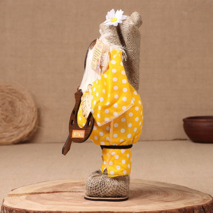 Оберег-домовой Оберег-домовой "Славуся в льняном колпаке, с ложкой и подковой", микс