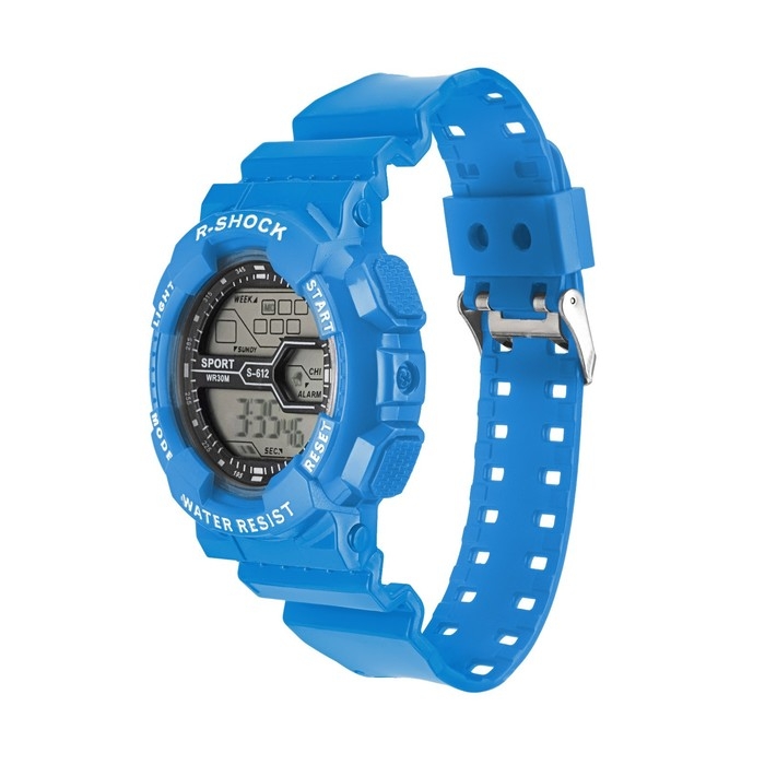 Часы наручные электронные, водонепроницаемые, синие
