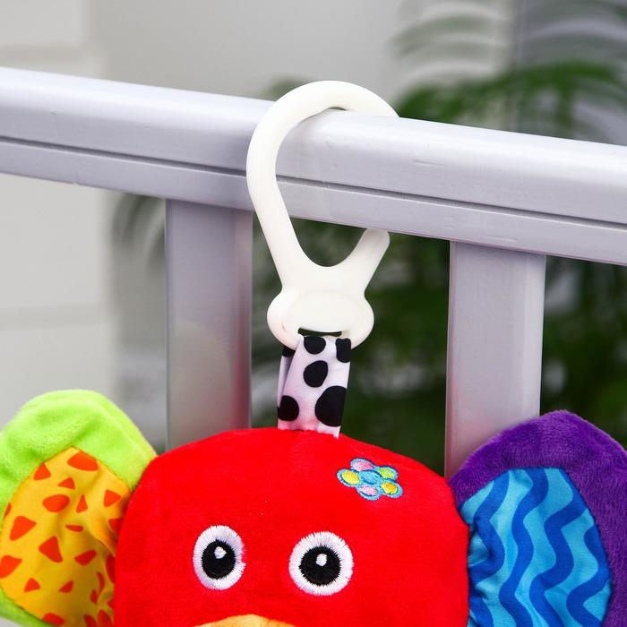 Подвеска мягкая &laquo;Слоник Бибо&raquo;, погремушка, прорезыватель, на кроватку, коляску, Крошка Я