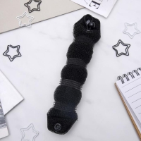 Валик с креплением и резинкой для создания пучка, 4&times;18 см, чёрный