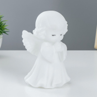 Фигурка светящаяся RISALUX &laquo;Ангелочек&raquo;, LED-ночник, батарейки 3&times;LR44, белый, 8.5&times;8&times;14.5 см