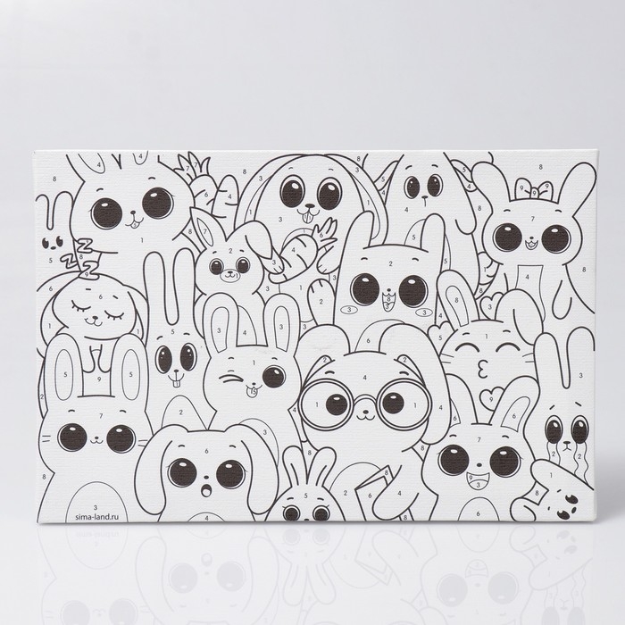 Картина по номерам для детей &laquo;Забавные зайчата&raquo;, 20 х 30 см