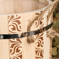 Запарник из липы, 18 л, пластиковая вставка, ручка-веревка (Рисунок 1) Запарник из липы, 18 л, пластиковая вставка, ручка-веревка (Рисунок 1)