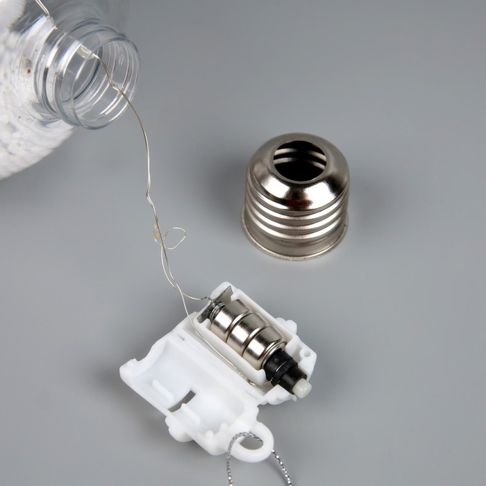 Ёлочный шар &laquo;Зайка&raquo;, батарейки, 1 LED, свечение тёплое белое