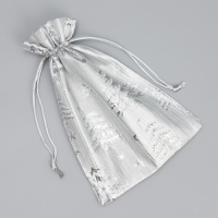 Мешочек подарочный парча &laquo;Новогодний лес&raquo;, 16 х 24 см, Новый год