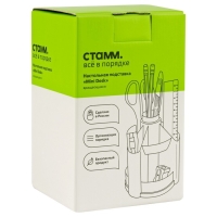 Набор канцелярских принадлежностей СТАММ "MiniDesk", 13 предметов, вращающийся, черный Набор канцелярских принадлежностей СТАММ "MiniDesk", 13 предметов, вращающийся, черный