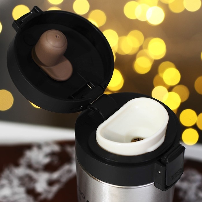 Новый год. Термостакан с кнопкой &laquo;Уют&raquo;, 350 мл