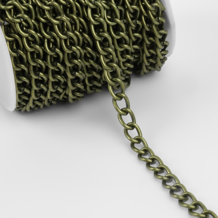 Цепочка для сумки, 6,2 &times; 8,8 мм, 10 &plusmn; 0,5 м, цвет бронзовый