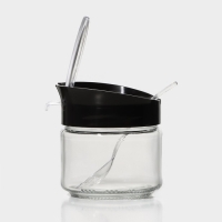 Банка стеклянная для сыпучих продуктов с ложкой &laquo;Лекса&raquo;, 260 мл