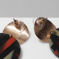 Серьги акрил &laquo;Круг&raquo;, цветные в золоте