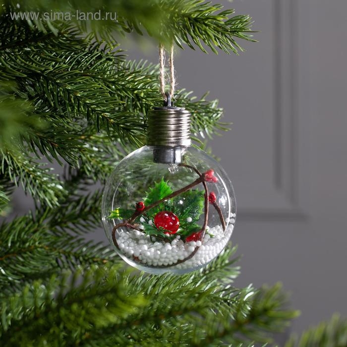 Ёлочный шар «Листочек», батарейки, 1 LED, свечение тёплое белое Ёлочный шар «Листочек», батарейки, 1 LED, свечение тёплое белое