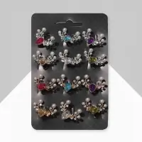 Брошь &laquo;Олень&raquo; жемчужные рога (неделимая фасовка 12 шт., цена за шт.), цвет МИКС