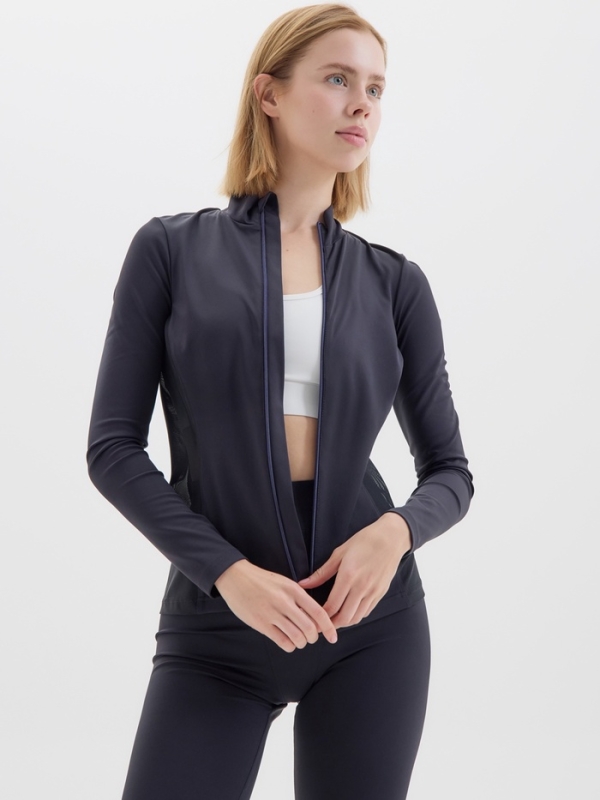 Рашгард женский на молнии MINAKU, цвет чёрный, р-р 48