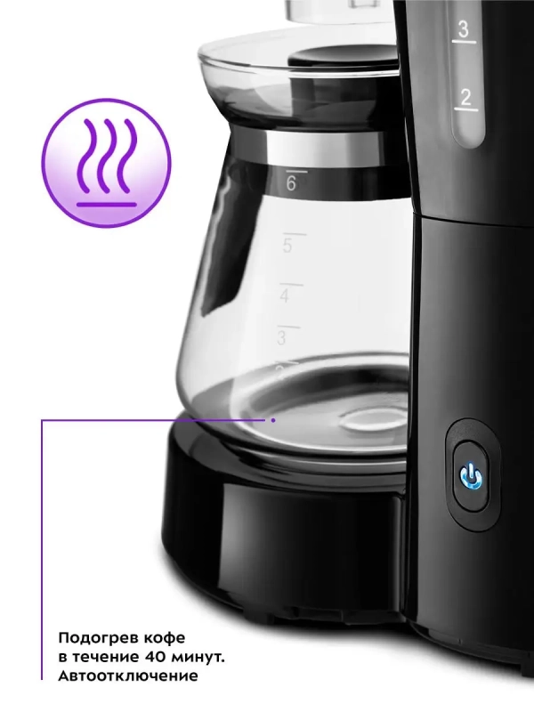 Кофеварка капельная электрическая КТ-759 - 700 Вт - 0.75 л