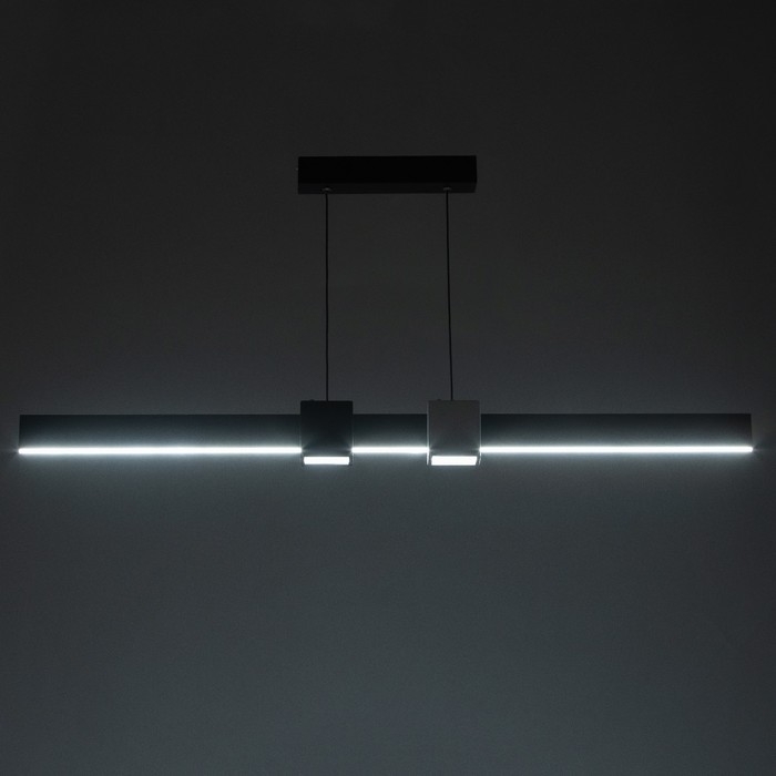 Светильник с ПДУ "Наоми" LED 18Вт 3000-6000К бело-черный 100х100 см