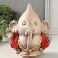 Фигурка гипс &laquo;Ганеш&raquo;, 14&times;13&times;9 см, эффект состаривания, слоновая кость