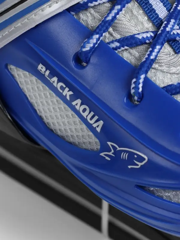 Коньки детские раздвижные BlackAqua, р. 26-29, для фитнеса, синие