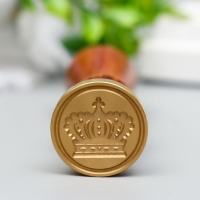 Печать для сургуча с деревянной ручкой "Корона" 9х2,5х2,5 см Печать для сургуча с деревянной ручкой "Корона" 9х2,5х2,5 см