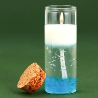 Новогодняя свеча в колбе &laquo;Новый год: Сияние звезд&raquo;, лёгкий аромат