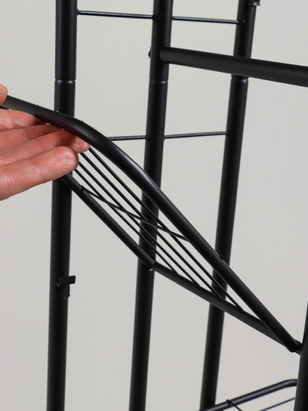 Подставка для цветов Greengo, 7 полок, 43 &times; 22 &times; 126 см, напольная, металл, чёрная