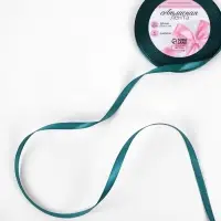 Лента атласная, 6 мм, 23&plusmn;1 м, тёмно-бирюзовая №62