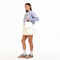 Сумка женская кросс-боди на молнии, цвет белый