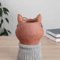 Ваза керамика настольная "Лиса в очках" 14х14х22 см