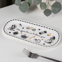 Блюдо овальное фарфоровое &laquo;Безумное чаепитие&raquo;, 25&times;11,5 см