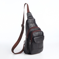 Сумка-слинг мужская, цвет коричневый Сумка-слинг мужская, цвет коричневый