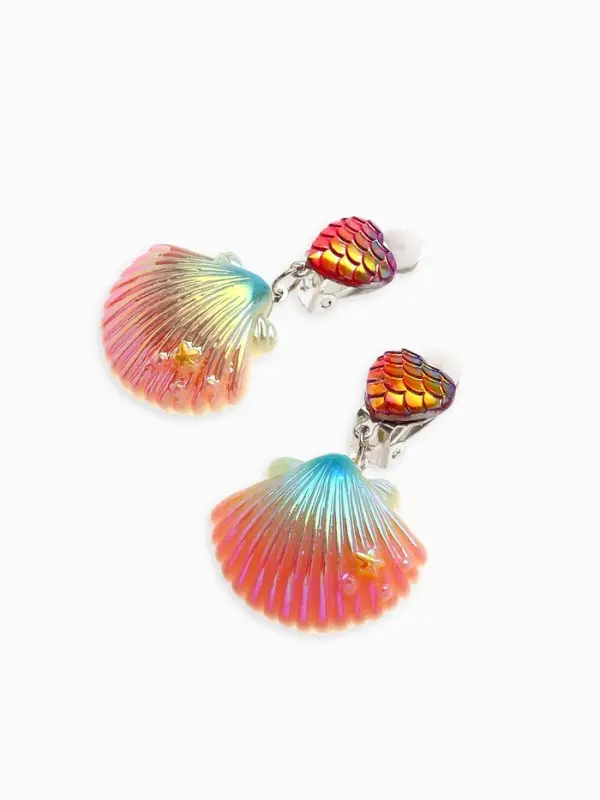 Клипсы детские &laquo;Выбражулька&raquo; ракушка, элемент сердце, разноцветные