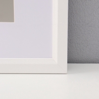 Фоторамка МДФ "Anna" 40х50 см, с паспарту (30х40 см), белый (пластиковый экран)
