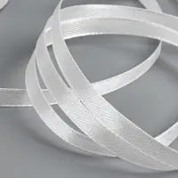 Лента атласная, 6 мм &times; 23 &plusmn;1 м, белая №01