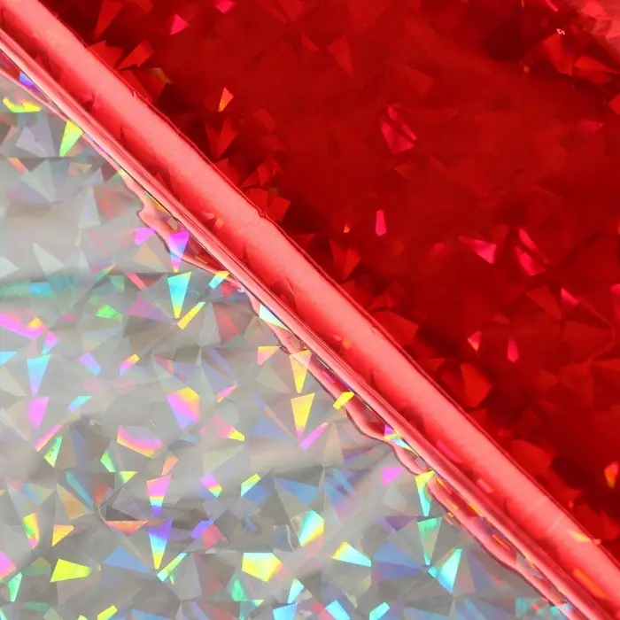 Пленка голографическая, &laquo;Калейдоскоп&raquo;, красная, 70 см &times; 1 м