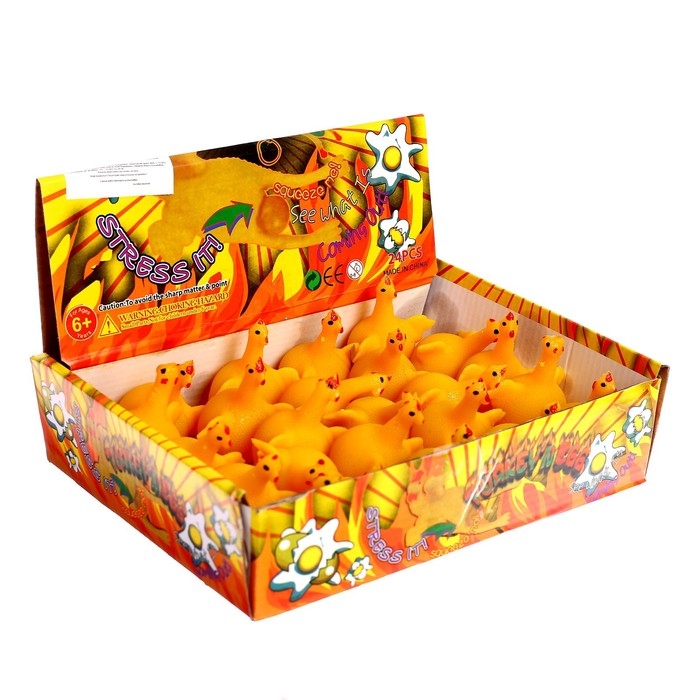 Мялка &laquo;Курица&raquo;, с водой, с яйцом, цвет жёлтый