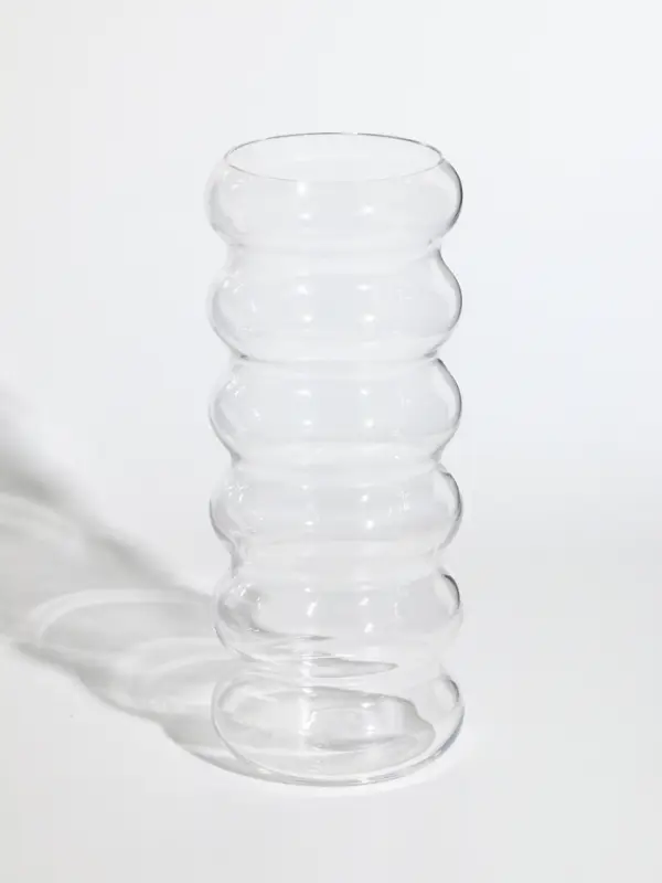 Ваза стекло настольная "Ширли" 24х10х10 см, прозрачный