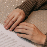 Кольцо &laquo;Дорожка&raquo; одинарная, розовое золочение, 17 размер