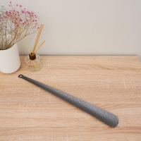 Ложка для обуви Доляна, с кольцом, металлическая, 45&times;5 см, покрытие антик серебро