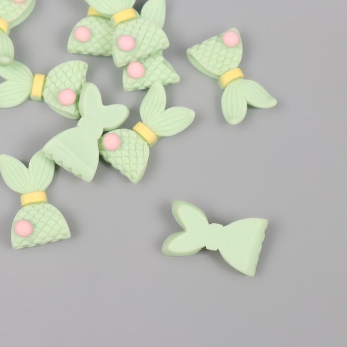 Декор для творчества пластик "Зелёный хвост русалки" набор 12 шт 2,3х1,4 см