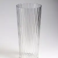 Ваза настольная пластик "Венера" геометрия, 25,5х11,5 см, прозрачный