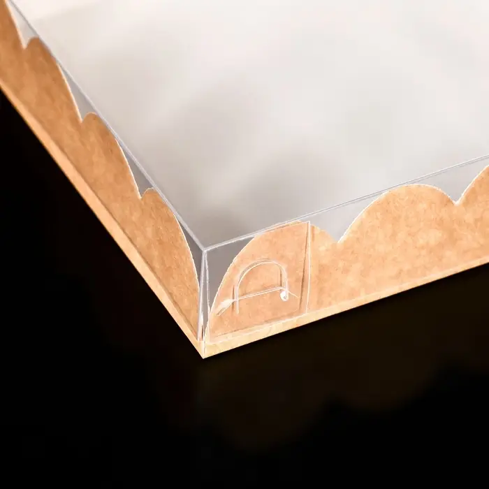 Коробка для печенья, крафт, 12&times;12&times;3 см