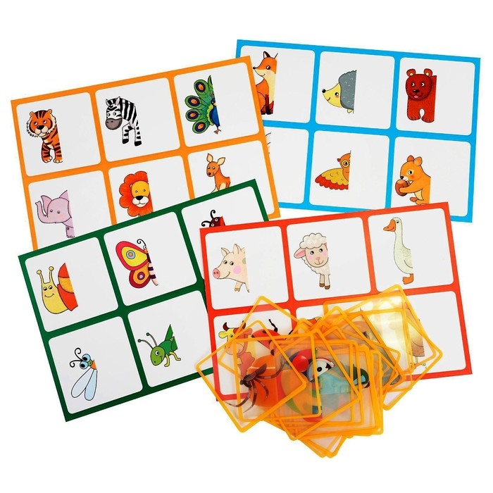 Пластиковое лото &laquo;Угадай, кто это? Найди половинку&raquo;