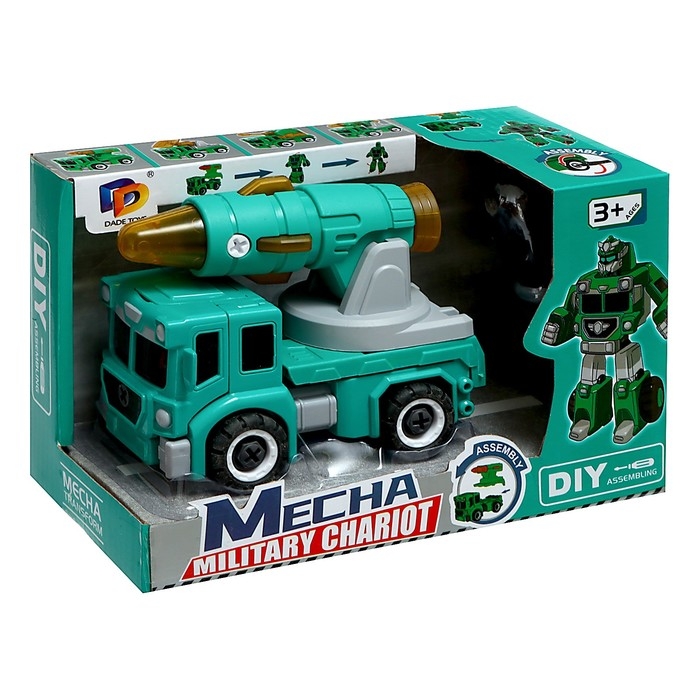 Конструктор винтовой &laquo;Военная техника&raquo;, 2 в 1 робот-машина