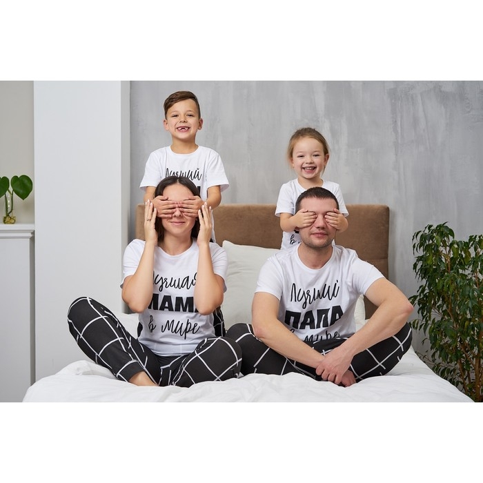 Пижама (футболка, брюки) KAFTAN Пижама (футболка, брюки) KAFTAN "Лучшая" рост 134-140 (36)