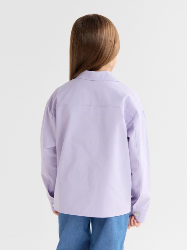 Рубашка детская MINAKU: Jeans collection, цвет лавандовый, рост 98 см