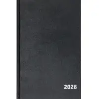 Ежедневник датир 2026г А5 168л б/вин, Черный
