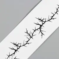 Переводная тату на тело чёрная &laquo;Браслет. Шипы&raquo;, 20&times;3 см