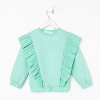 Свитшот для девочки KAFTAN "Basic line" размер 32 (110-116), цвет мята Свитшот для девочки KAFTAN "Basic line" размер 32 (110-116), цвет мята