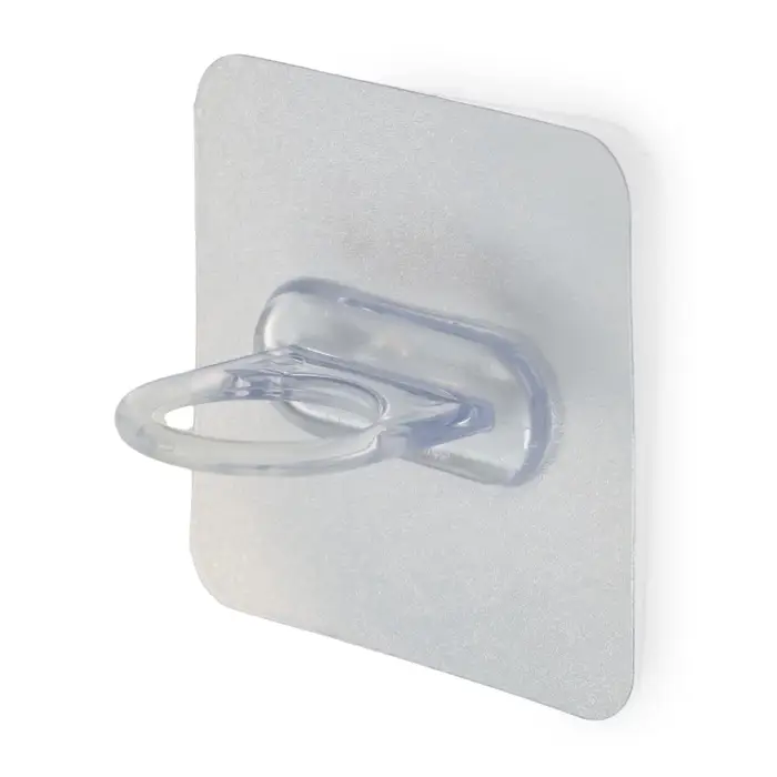 Держатель с клейкой поверхностью ТУНДРА, d=25 мм, 68&times;68 мм, прозрачный